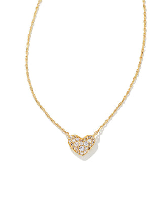 Ari Pave Crystal Heart Necklace