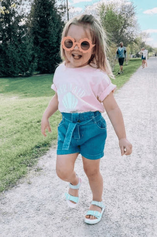 Quinn Tie Waist Denim Shorts