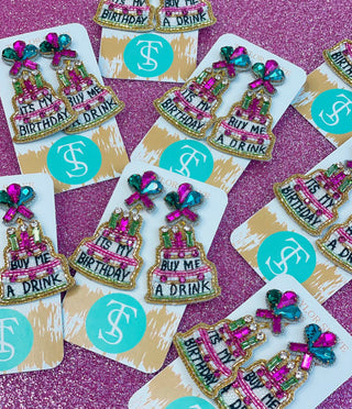 Birthday Girl Beaded Earrings