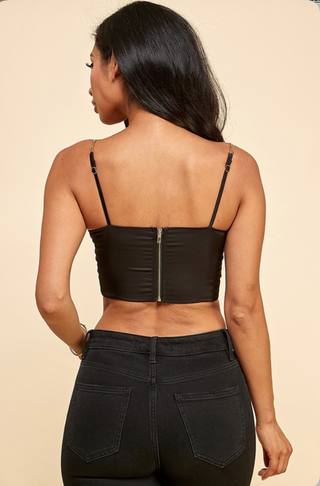 Chain Strap Cropped Top