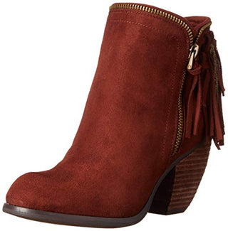 Flippin Fringe Rust Ankle Boots