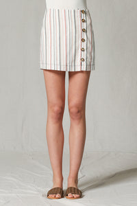 Taupe Multi High Waisted Skirt