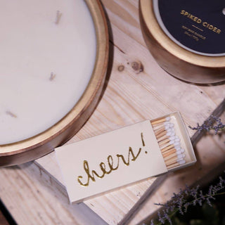 Gold Foil Cheers Matchbox