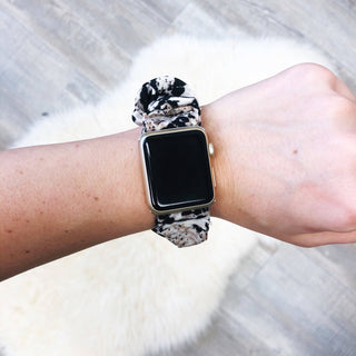 Snakeskin Print Scrunchie Watch Band