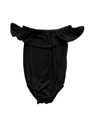 Isla Flutter Sleeve Leotard - Black