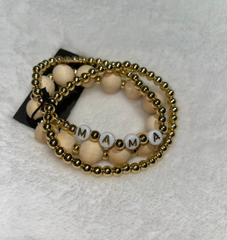 Mommy & Me Wood Beaded Bracelet Set