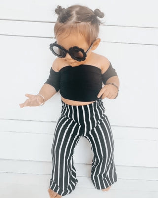 Blakely Boho Striped Bell Bottoms