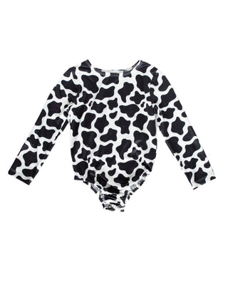 Kacey Long Sleeve Leotard - Cow print