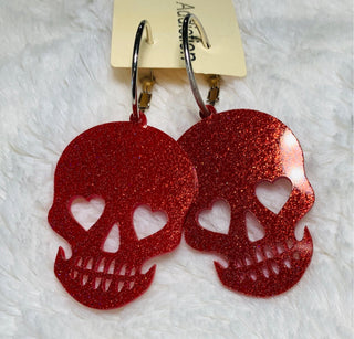 Skull Hoop Earring