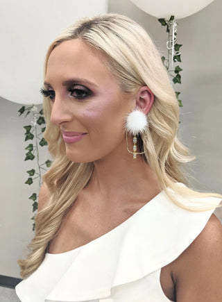Puff Crystal CZ  Hoops