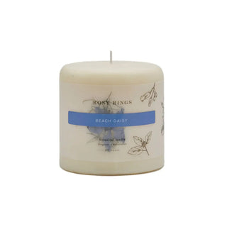 Beach Daisy Pillar Botanical Candle