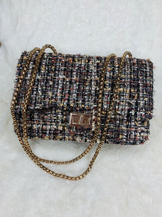 Multi Colored Tweed Purse