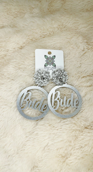 Bride Acrylic Earrings