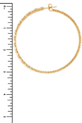 Baguette Round Hoops