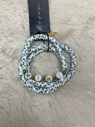 Mommy & Me Dalmatian Beaded  Bracelet Set