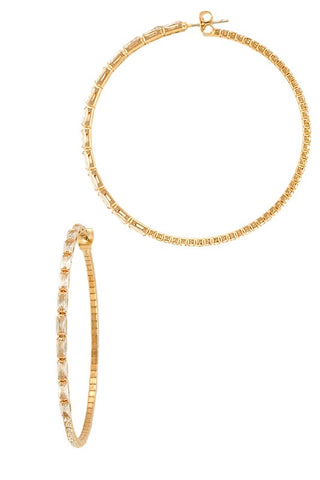 Baguette Round Hoops