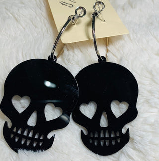 Skull Hoop Earring