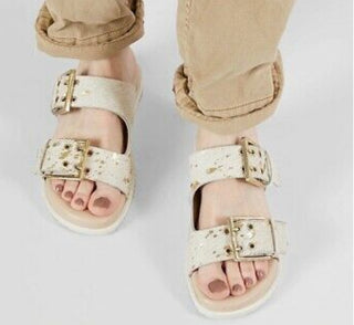 Hey Pony White Sandals