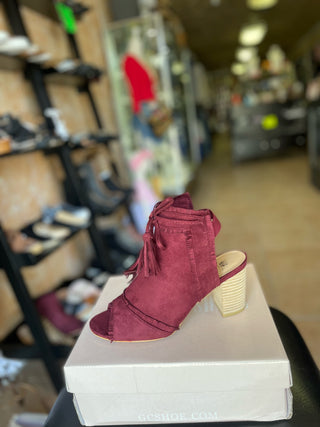 Polka Burgundy Booties