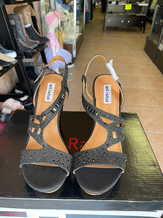 Hayman Black Wedge Sandal