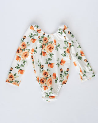 Livee Long Sleeve Leotard - Colorado Fall Floral