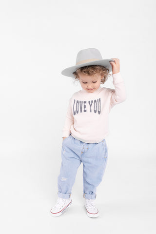Love You Chenille Sweatshirt - Mini