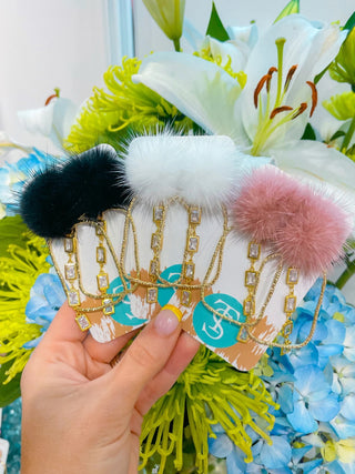 Puff Crystal CZ  Hoops