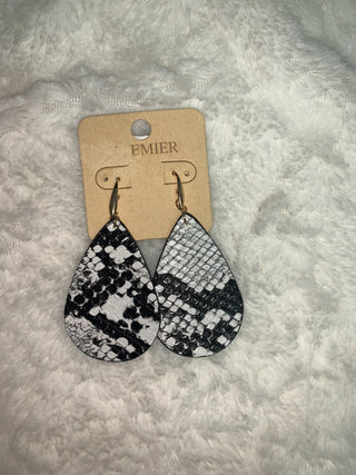 Leather Drop Earrings