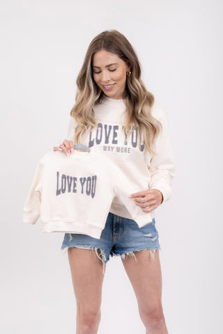 Love You Chenille Sweatshirt - Mini