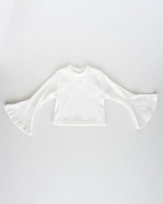 Joni Bell Sleeve Top - Ivory Rib