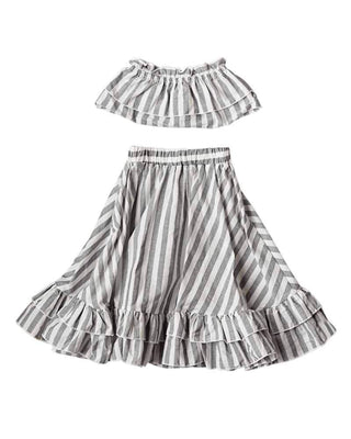 Striped Skirt Top set
