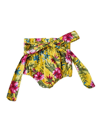 Tropical Floral Bow Bloomer